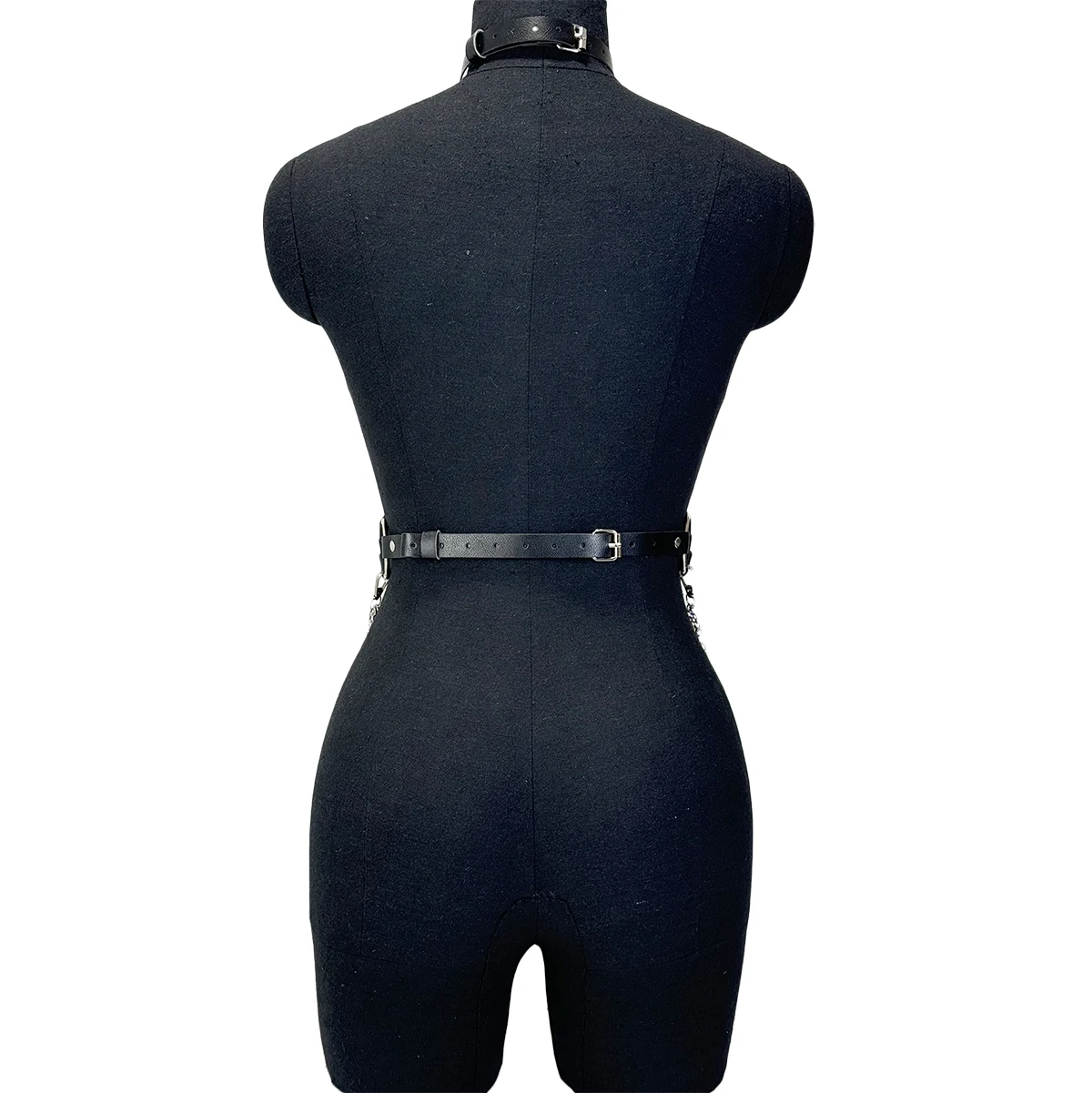 เข็มขัดหนัง PU สำหรับผู้หญิง สไตล์พังก์ แฟชั่นสตรีท สไตล์โกธิค  เครื่องประดับตกแต่งร่างกาย