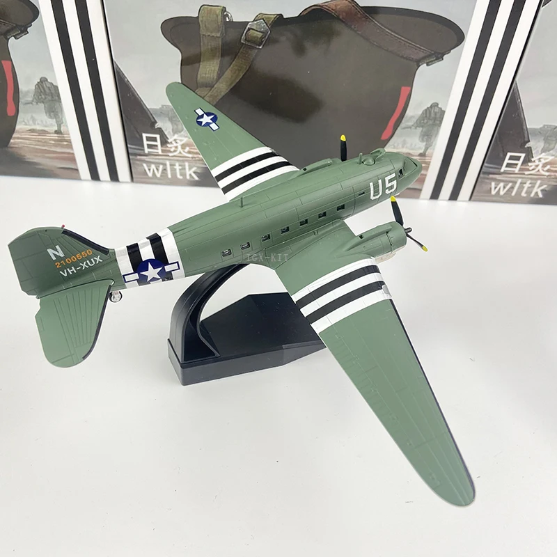 1:100スケール C47 C-47 スカイトレイン輸送機 飛行機 メタルモデル玩具