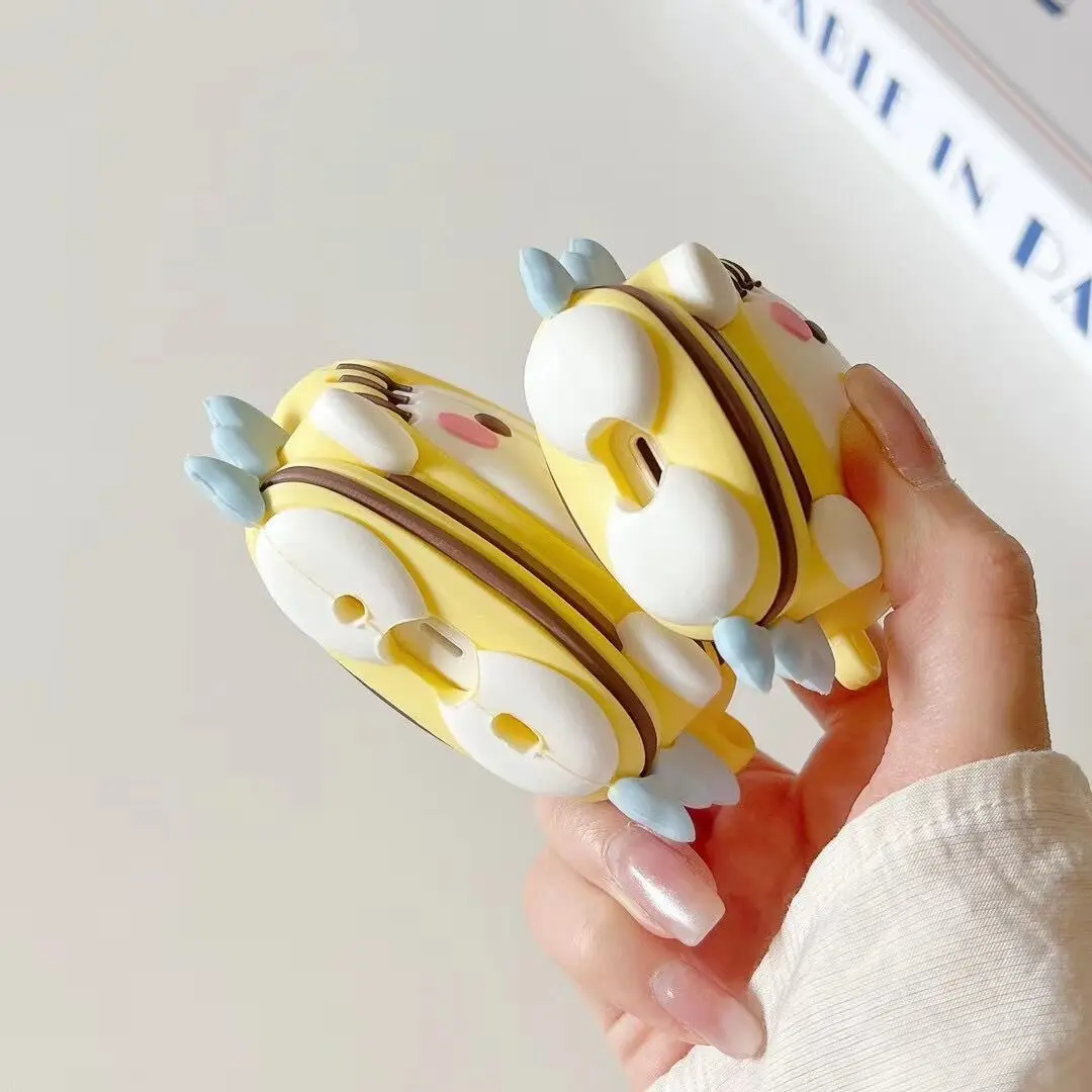 Per custodia Airpods Pro 2, custodia protettiva in silicone per auricolari Hello Kitty Bee 3D Cartoon per custodia Airpods 3 per ragazze/bambini/donne