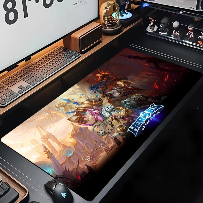 Alfombrilla de ratón Heroes of the Storm Anime para dormitorio, accesorios para juegos de ordenador, alfombrilla de escritorio para teclado, alfombrilla grande para ordenador, 900x400