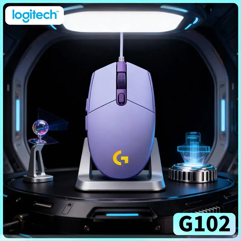 

Игровая мышь Logitech G102, 16,8 млн RGB-цветов, сенсор HERO, 6 программируемых кнопок, легкая, совместима с Windows и macOS