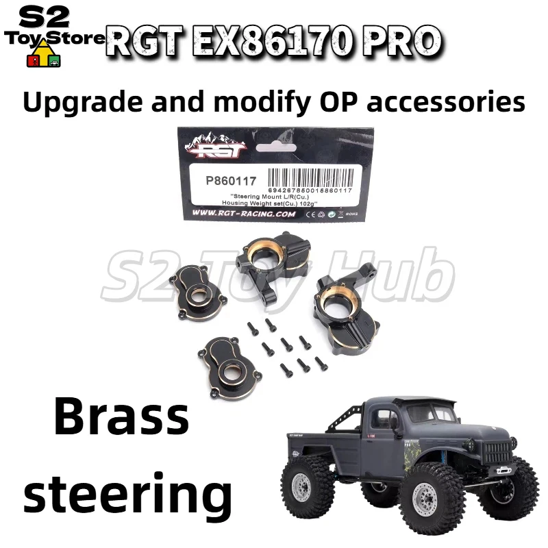 supporto-sterzo-in-ottone-rgt-l-r-102g-upgrade-op-parts-p860117-per-rgt-ex86170-rc-crawler-set-pesi-per-alloggiamento-sterzo-rinforzato