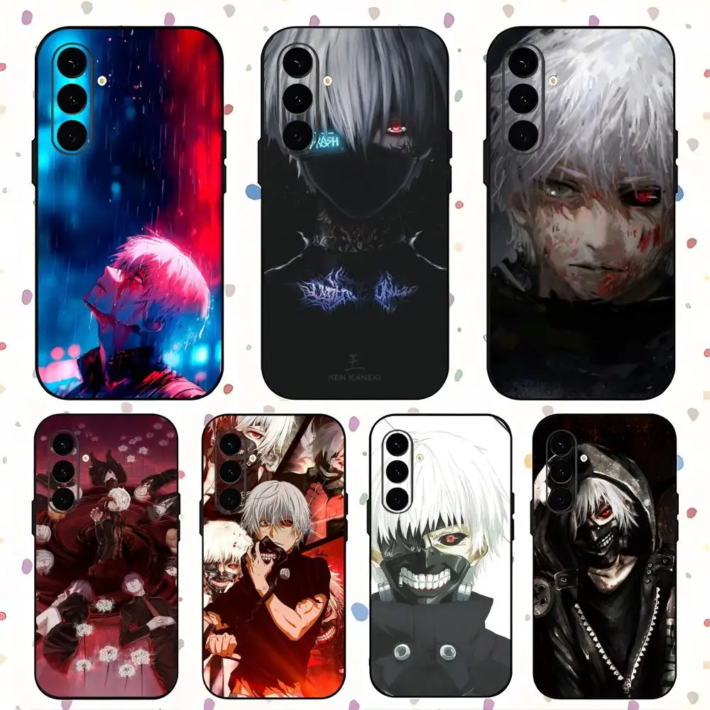 T-Tokyo G-GhouiES Cool Anime Phone Case For Samsung Galaxy S25 S24 S23 S22 S21 S20 Plus Ultra Note20 Soft Black