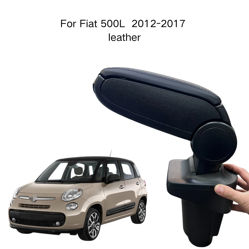 

Armrest For Fiat 500L 2012-2017 Leather Custom Fit Center Console Storage Box Vehicle Accessories Comfortable Driving Premium