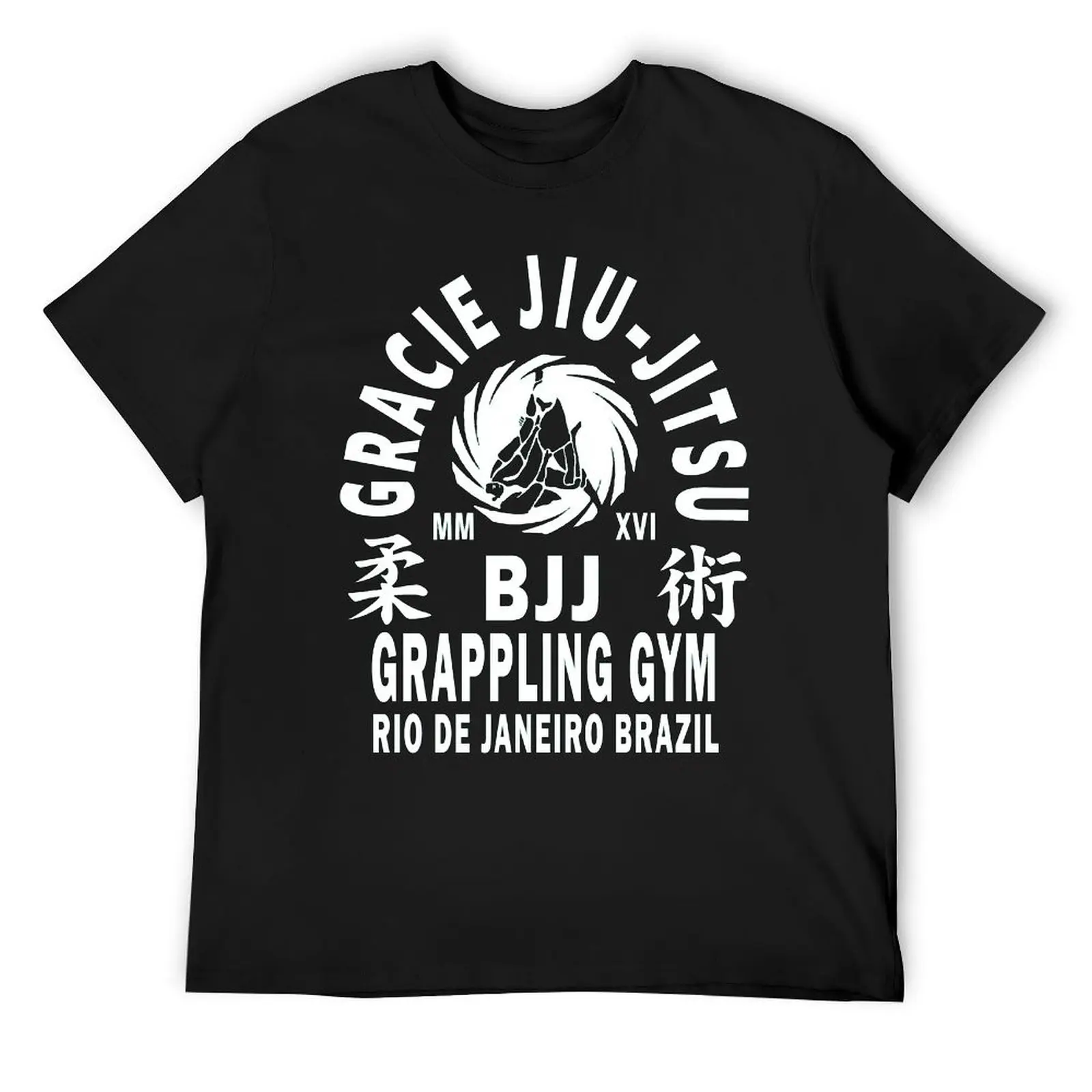 Essential gracie Jiu Jitsu เสื้อยืดคอกลมเสื้อยืดลายกราฟฟิกใส่เที่ยวขนาดสหรัฐอเมริกา