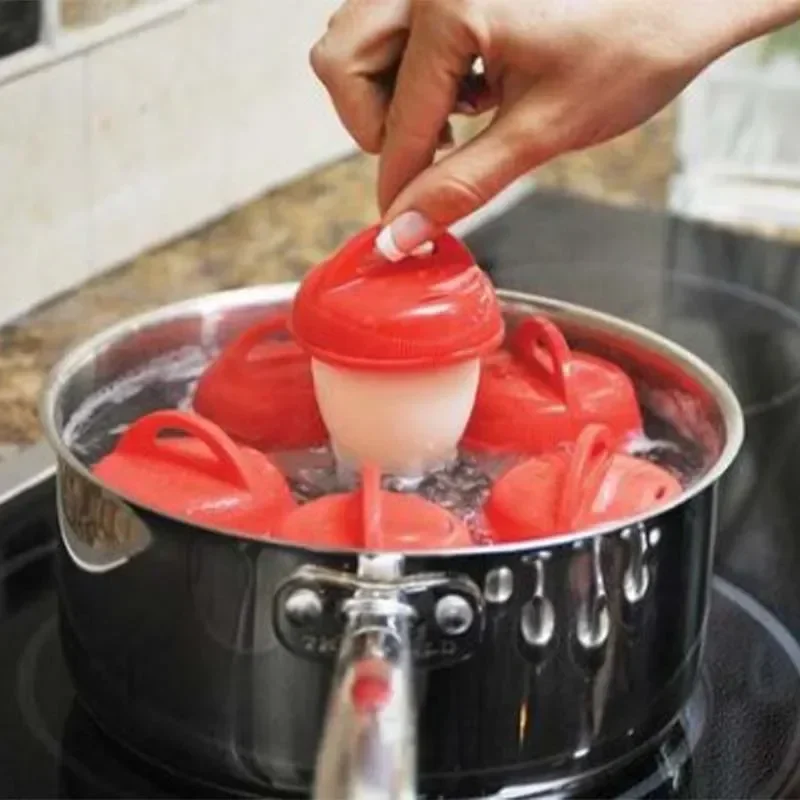 1pc Silicone Egg Poachers Cooker Non-Stick Egg Boiler Cookers Pack Boiled Eggs Mold Cups Steamer Kitchen Gadgets Tools