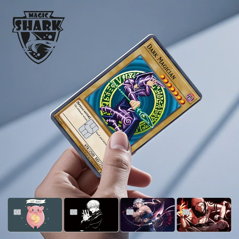 Magic Shark Hot Sale Dark Magician Anime Pig No Fade Small Large Chip Sticker Film Skin Cover for Credit Debit Card