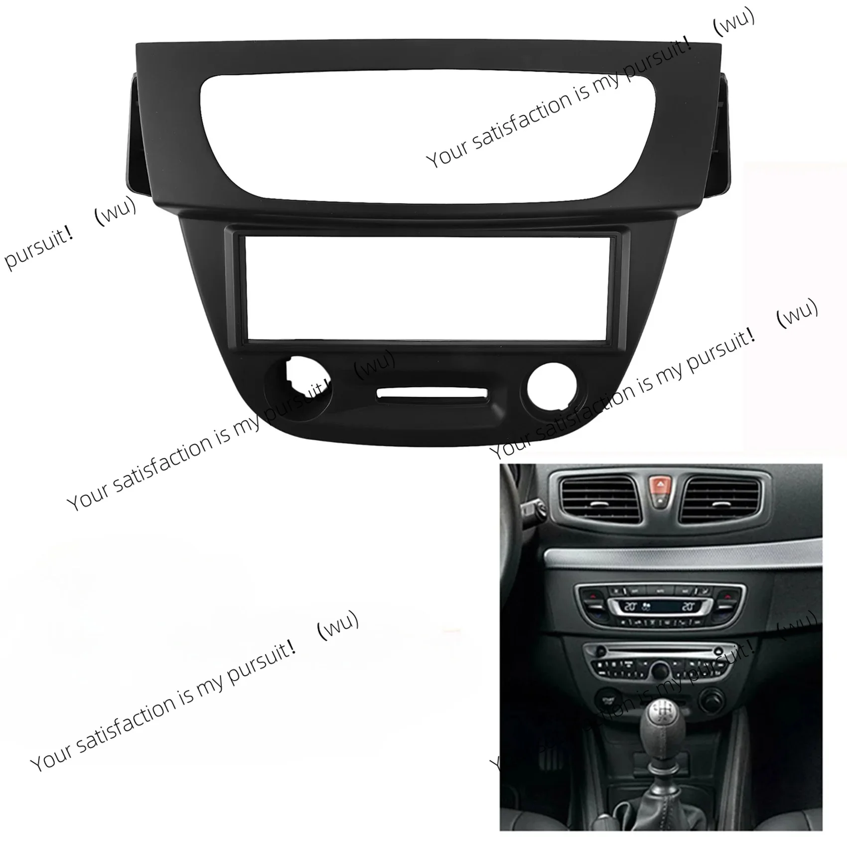 For Renault Megane 2008-2015 Fluence 2009+ 1 Din Car Radio Fascia DVD Frame Panel Dash Install Kit