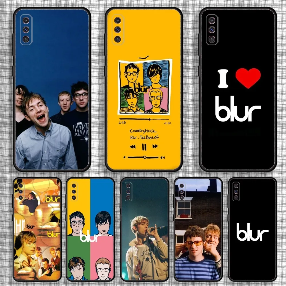 blur band Phone Case For Samsung S23,23,22,30,21,10,9,Note20 Ultra,Lite,Ultra,5G,Plus,FE,Black Soft Case