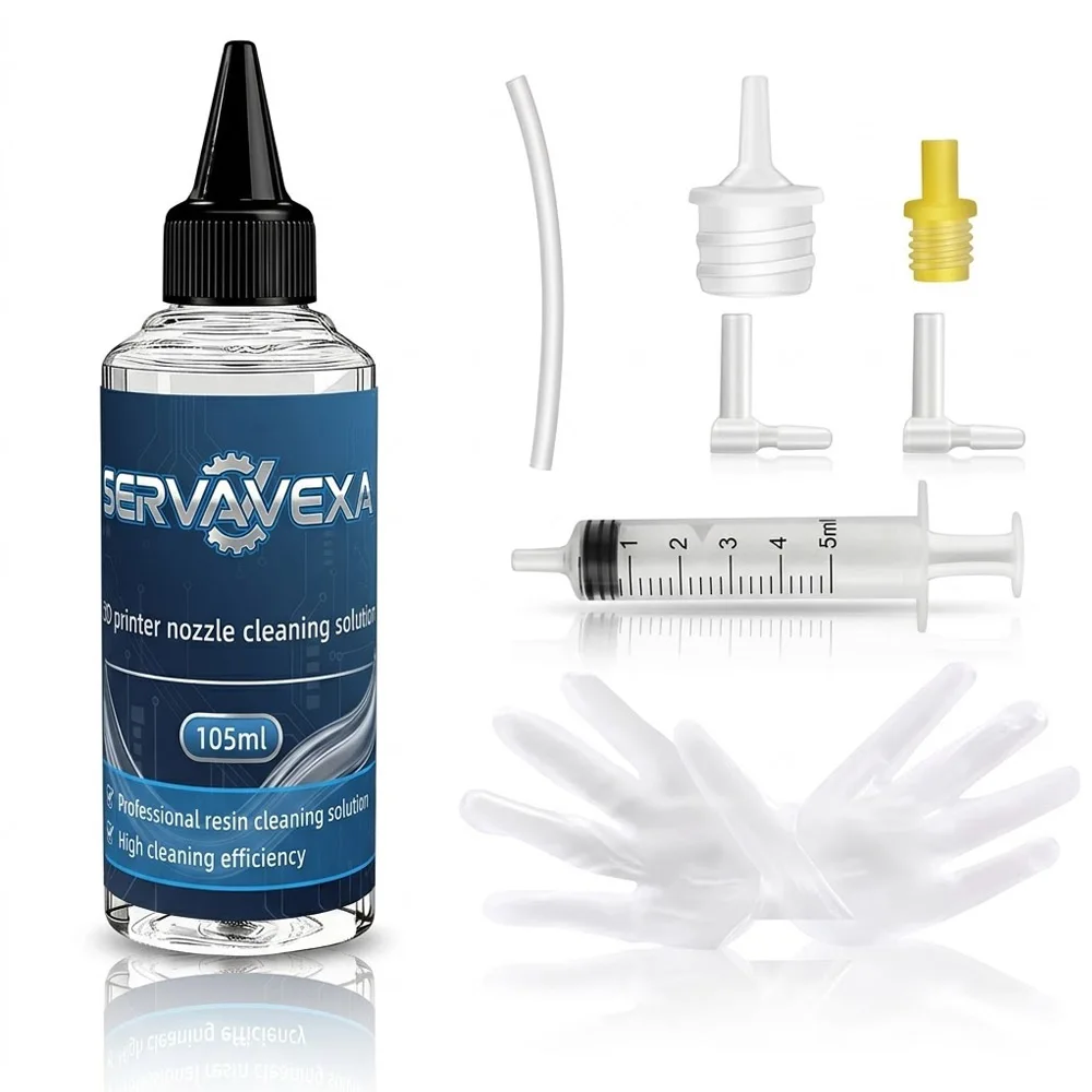 SERVAVEXA Professionelle 3D-Drucker Reinigungslösung und Universelles Wartungswerkzeug, Geeignet für Alle 3D-Druckharze