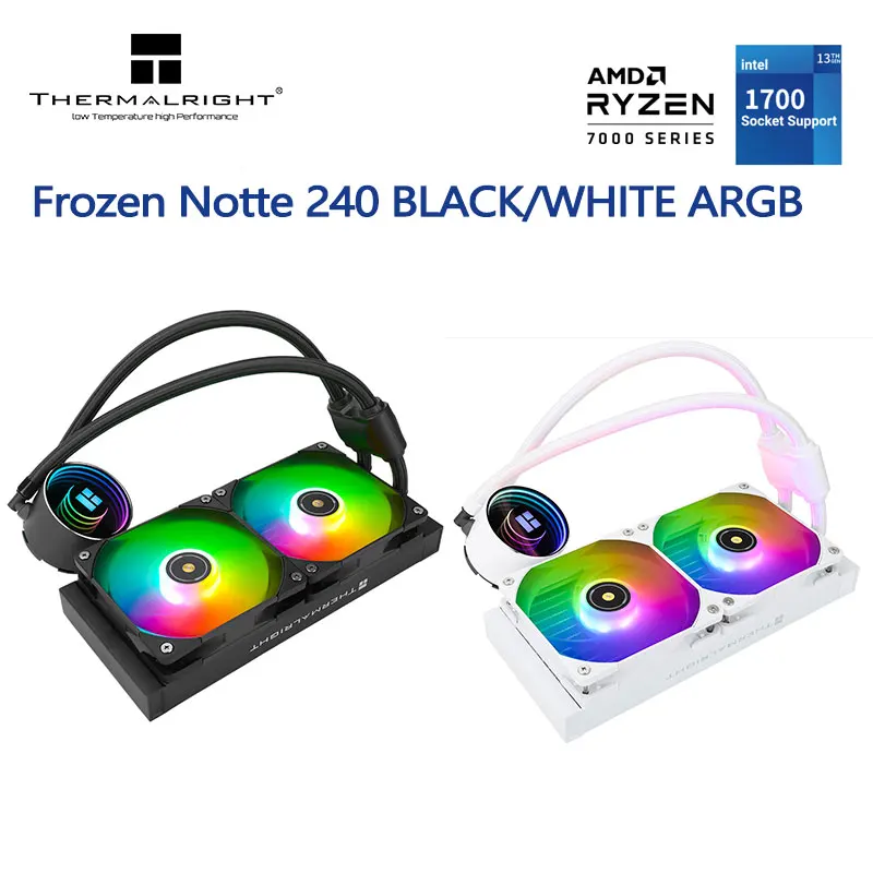 Thermalright Frozen Notte 240 BIANCO ARGB CPU Raffreddamento ad acqua Dispositivo di raffreddamento del computer Ventola liquida Ventilatore Radiatore per LGA 115X 1200 1700