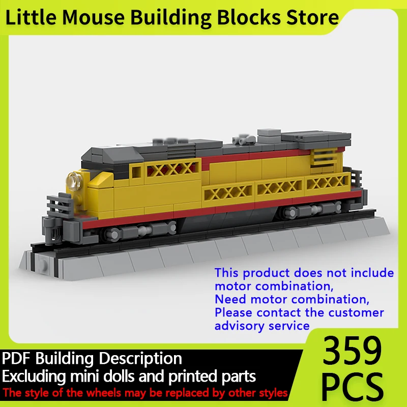 

City Car Model MOC Building Bricks AC4400/6000CW Diesel Locomotive Modular Technology Gifts Holiday Assemble Children Toys Suit