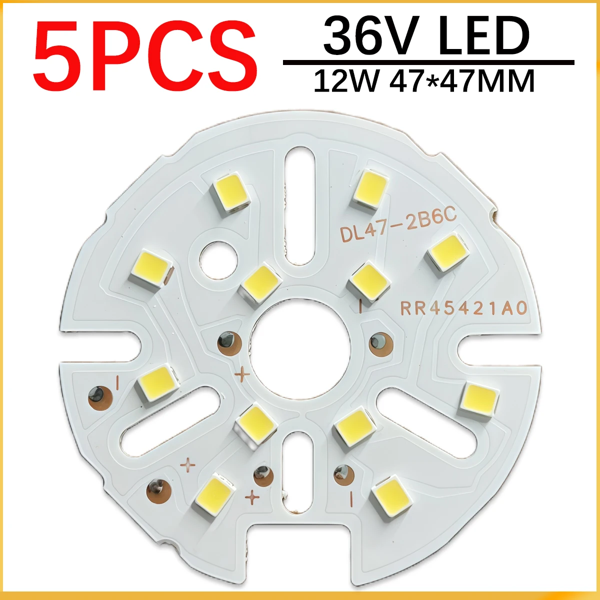 

LED SMD 2835 Chip 12W 36V 47MM Round Light Beads Light Board For LED Bulb LED Downlight Spotlight