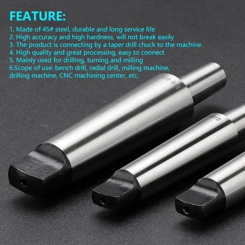 XCAN Tool Holder MTA1-4 MTB2 Morse Taper Shank Drill Chuck Arbor for CNC Lathe Drilling Machine Lathe Tool