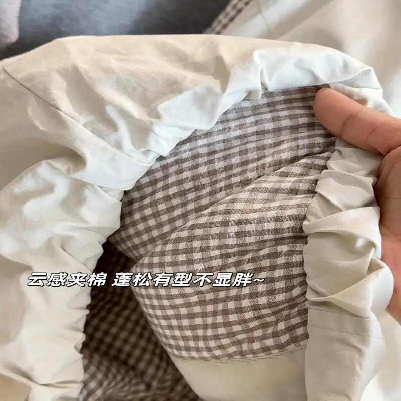 Women's Cotton Padded Jacket Autumn Winter Korean Style Slim Fit Thickened Warm Waist Coat Thick Outdoor Daily Wear Vest Jacket