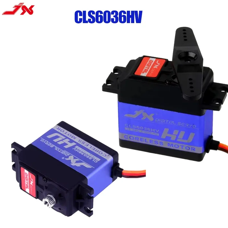 Сервопривод JX CLS6036HV 60 г 36 кг, цифровой сервопривод без сердечника с металлической шестерней для запасных частей для радиоуправляемого вертолета Сервопривод JX CLS6036HV 60 г 36 кг, цифровой сервопривод без сердечника с металлической шестерней для запасных частей для радиоуправляемого вертолета