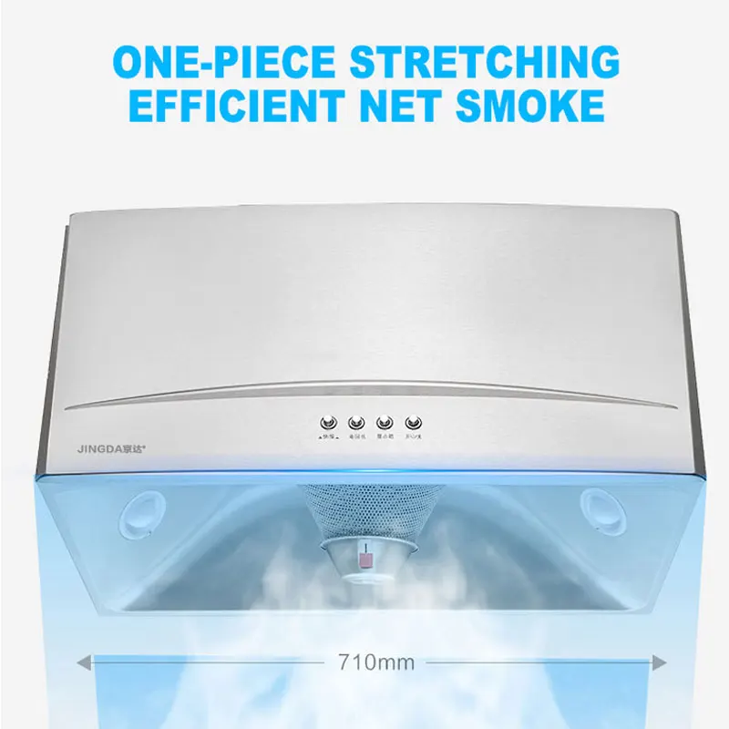 Cappa aspirante commerciale in acciaio inossidabile Cappa aspirante per cucina Cappe aspiranti domestiche a parete con grande aspirazione