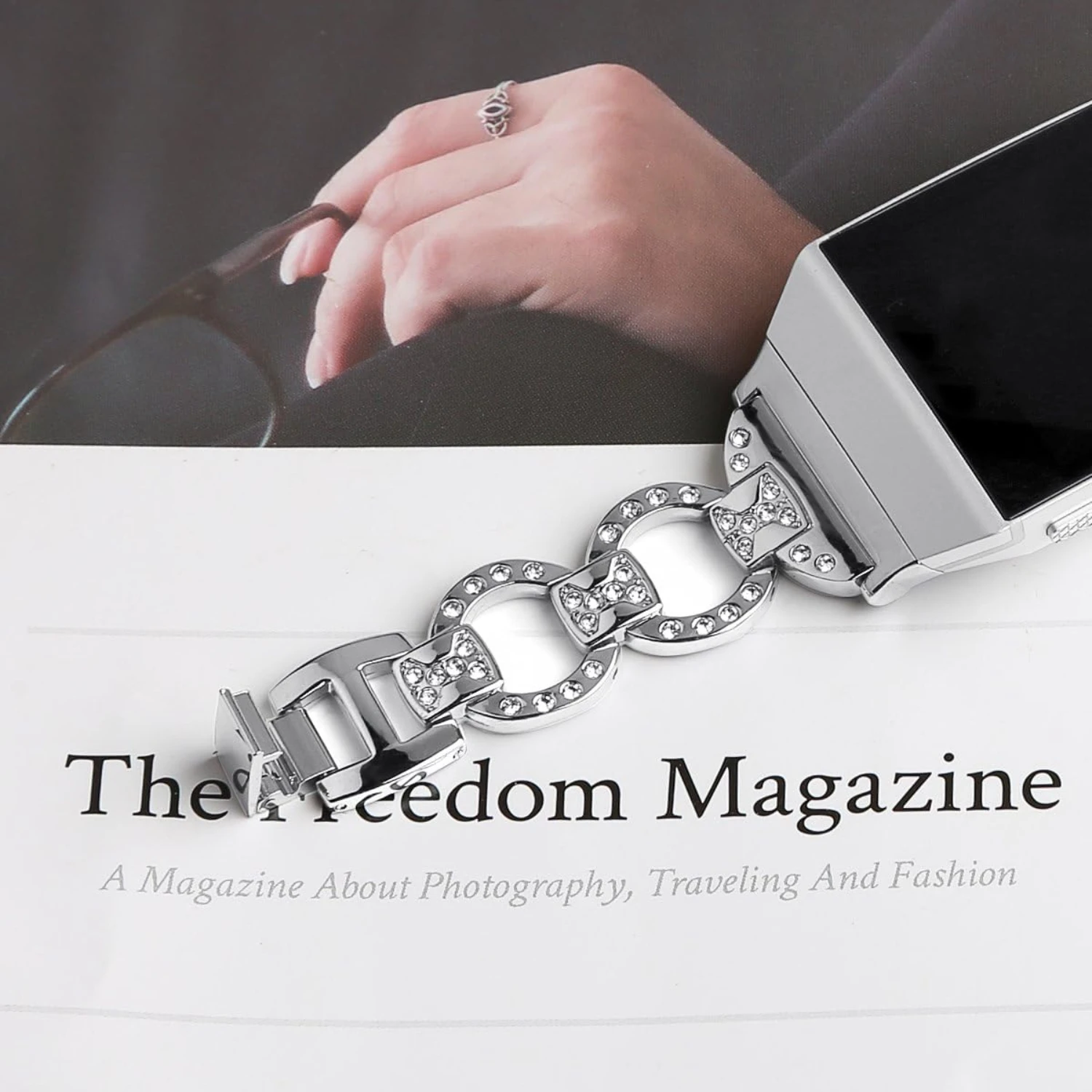 ح من الحداثة - سوار مريح ومتعدد الاستخدامات من الفولاذ المقاوم للصدأ للساعة الذكية - سوار معصم عالي الجودة مع إغلاق آمن #5