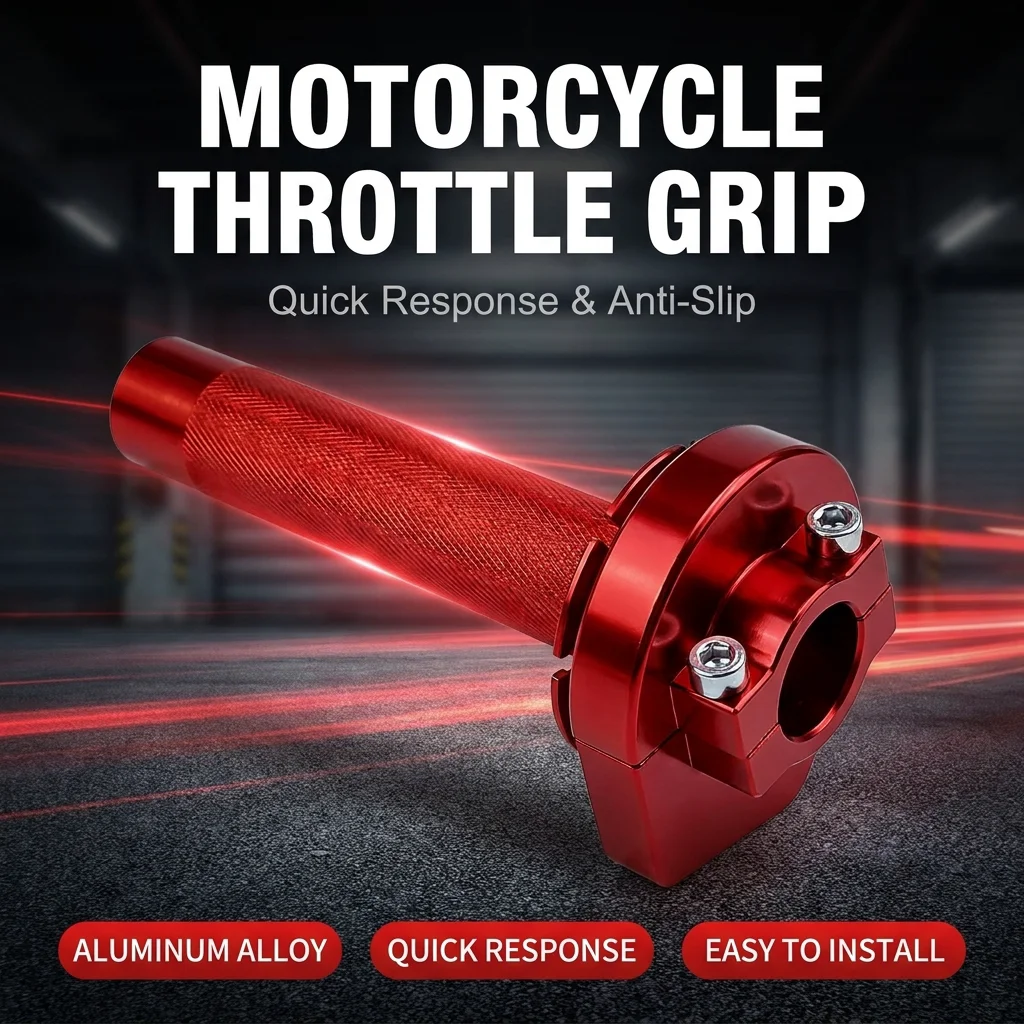 2 pcs CNC Aluminum Quick Action Throttle Grip Twist Gas Throttle Set with Cable 7/8' 22mm for Dirt Pit Bike 50cc 110cc 125cc ATV