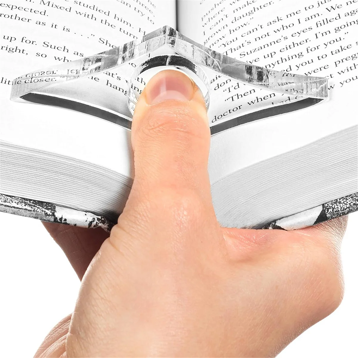 Clear Page Spreader (Large - 25 Mm) Thumb Ring Page Holder - Transparent Thumb Bookmark - Reading Accessories