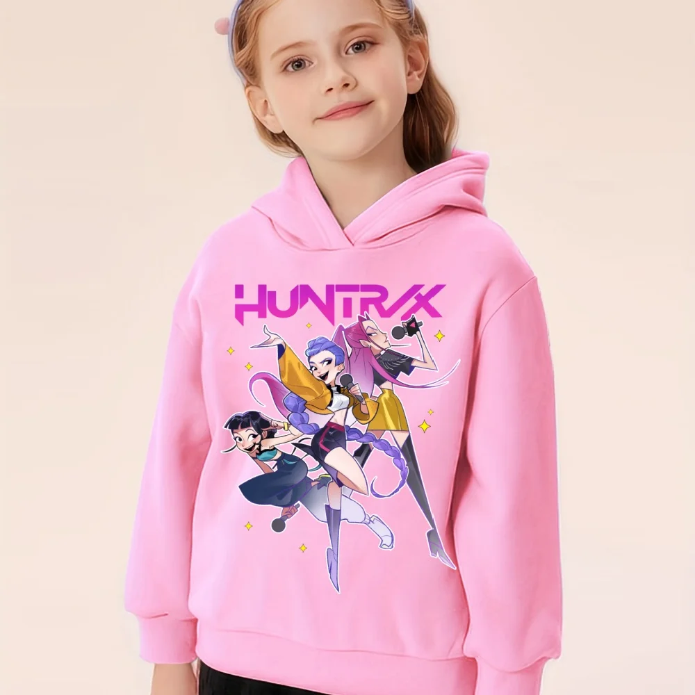 

Толстовка с капюшоном Hallyu для охоты и девочек, детская одежда, свитшот для девочек и мальчиков, кавайная толстовка, детский повседневный топ