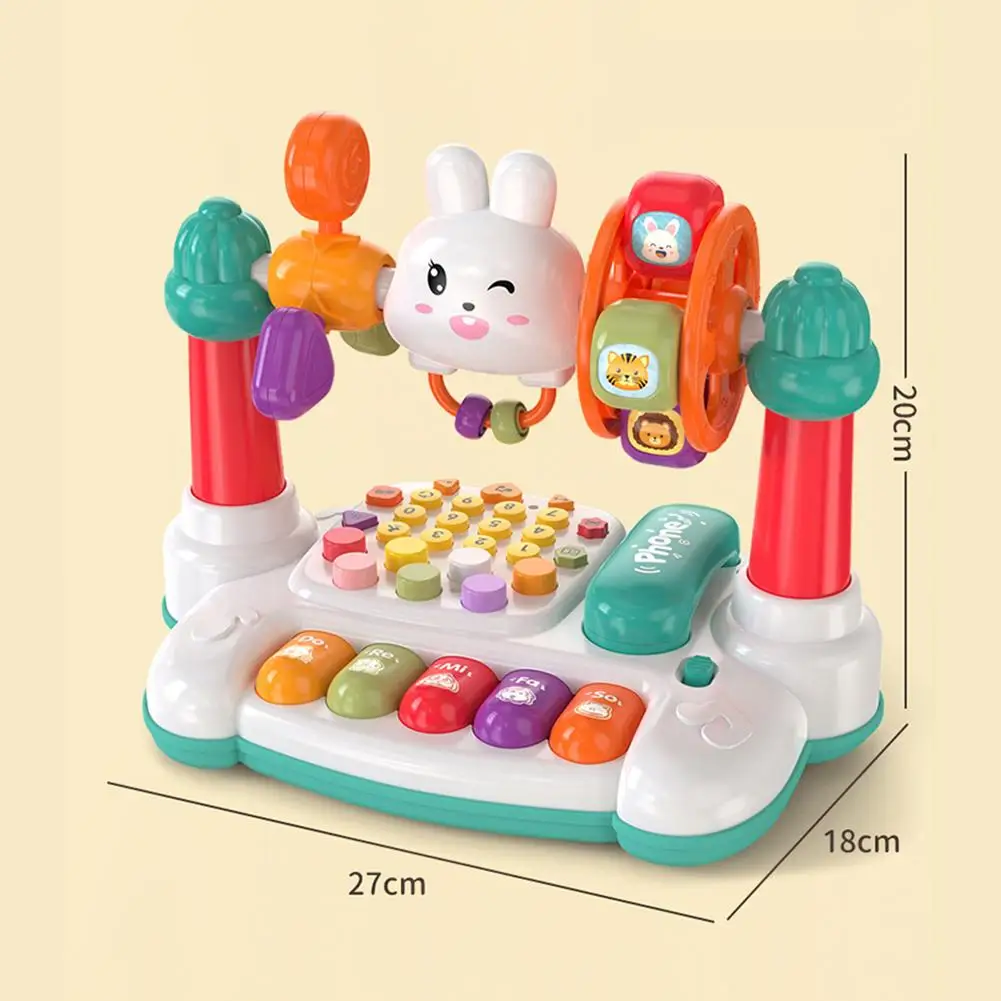 ألعاب البيانو للأطفال، لوحة مفاتيح البيانو الموسيقية الدوارة مع صوت خفيف، ألعاب موسيقية للأطفال الصغار، لعبة الموسيقى التعليمية المبكرة #6