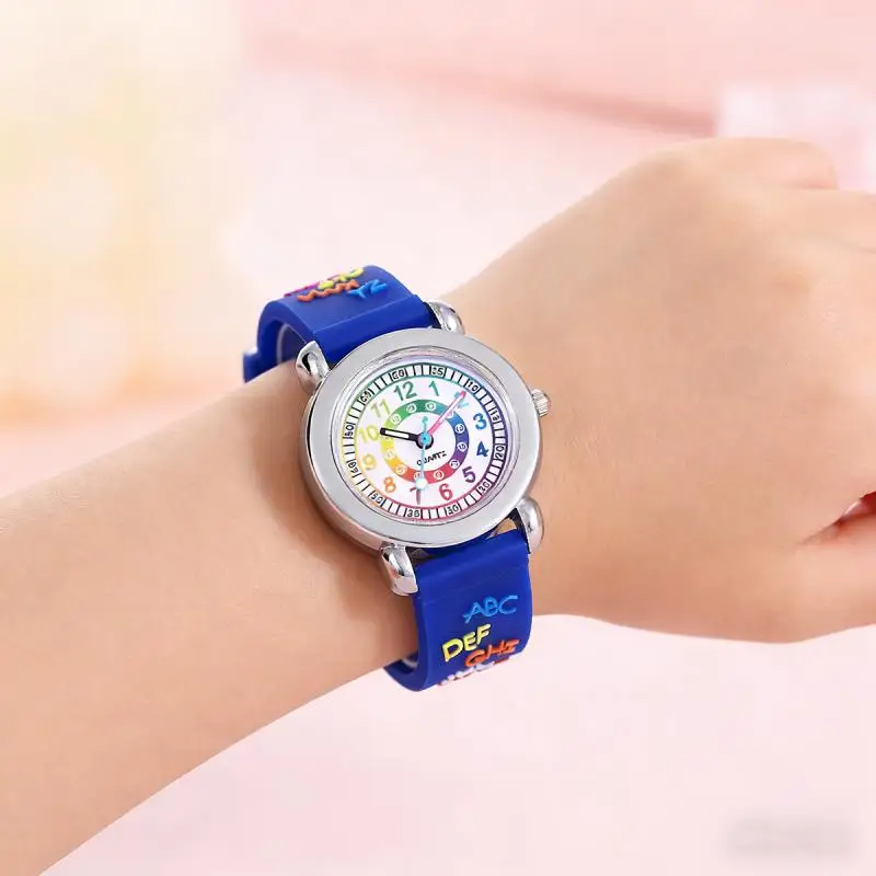 N's Watch Silicone Soft Color Alphabet Text Strap Color Circle Electronic Watch Cross Border Hot Style Men's and Women's Watches