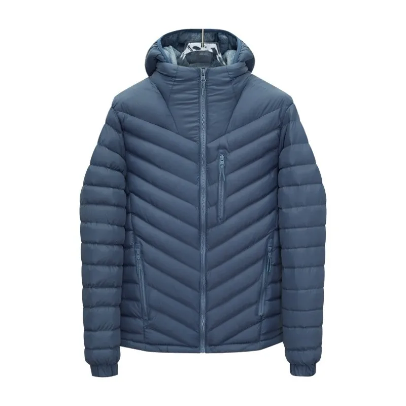 LEOSOXS Lightweight Solid Cotton Padded Coat Men Women Warm Thicken Hooded Jacket Outdoor Casual Winter