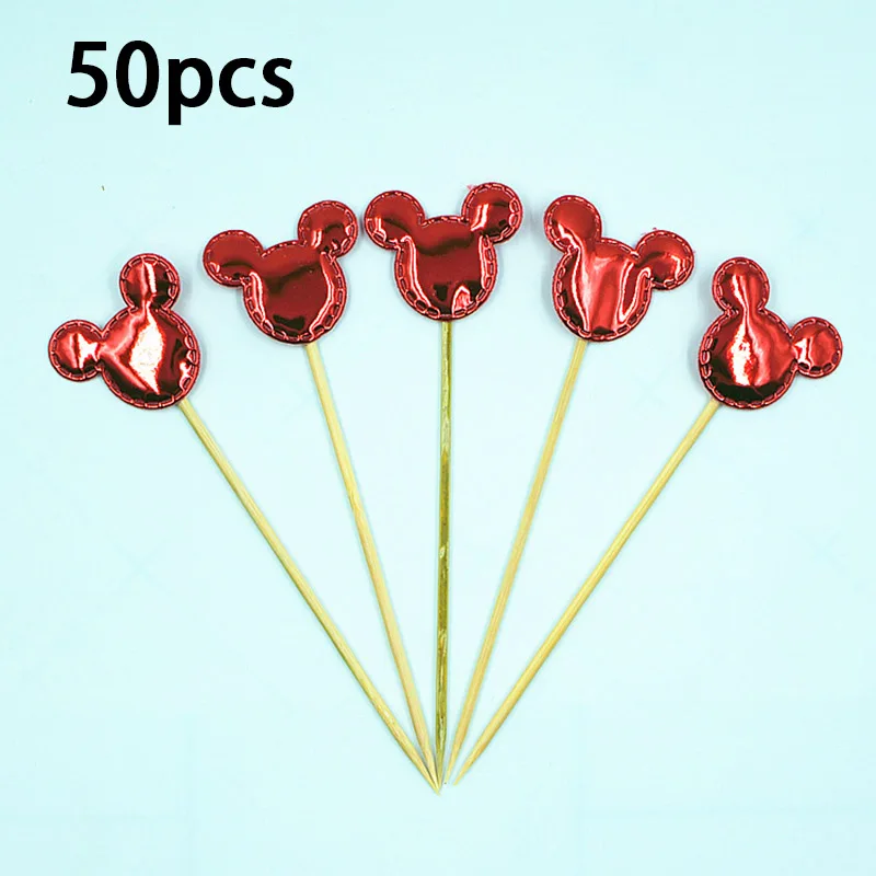 50 Stück Einweg-Bambusstäbchen für Geburtstagskuchen, Dekoration, Party, Hochzeit, Dekorationen, Tisch, Gemüse und Obststäbchen – Detail 27