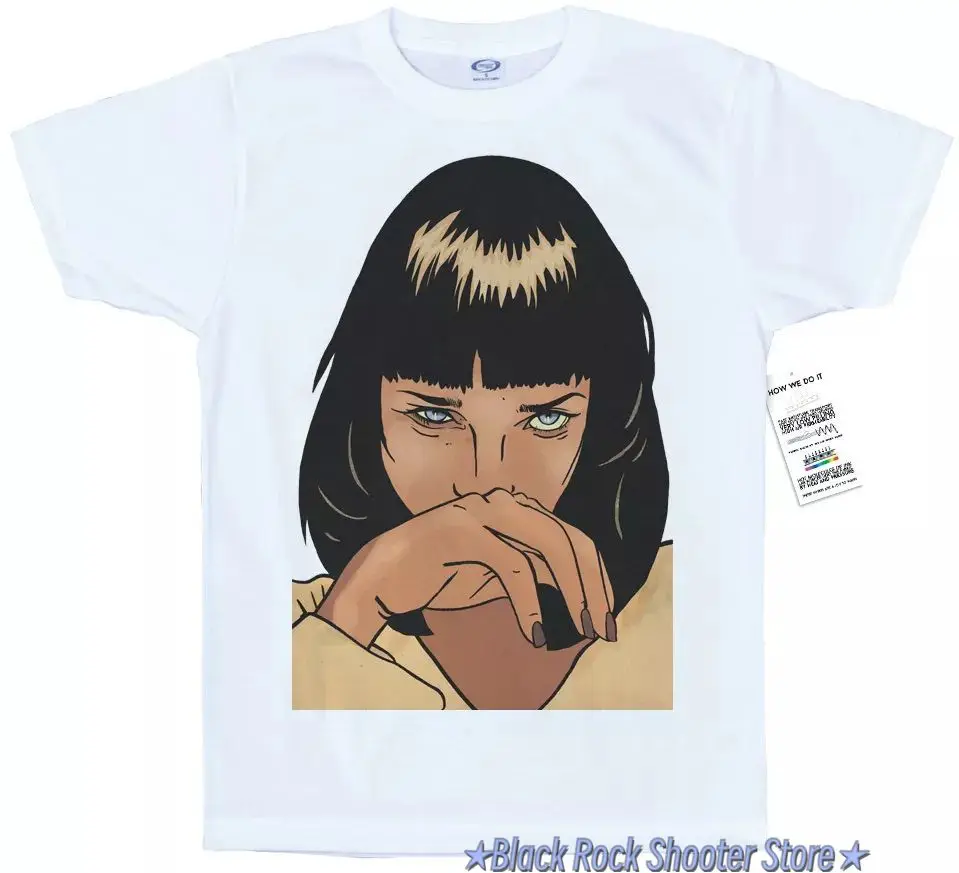 Harajuku Hot sell Mia Wallace Graphic t shirts Y2k Tops Streetwear Oversized t shirt Gothic Cartoon Clothes Goth Women Clothing