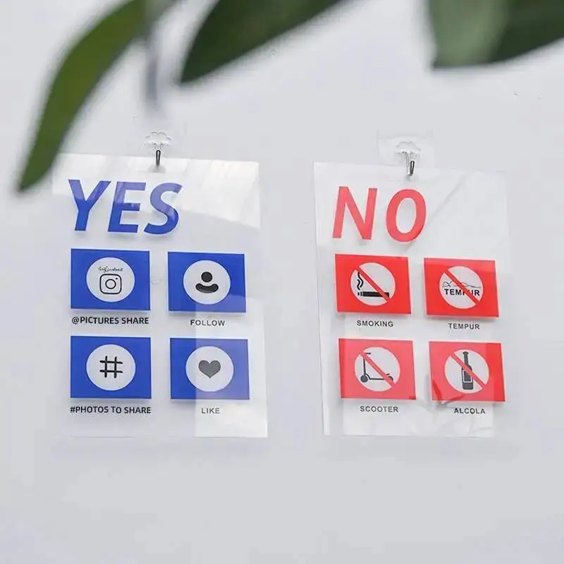 1PCS No Smoking Wall Sign - Shatterproof Acrylic Signage for Public Spaces, Shops & Residences