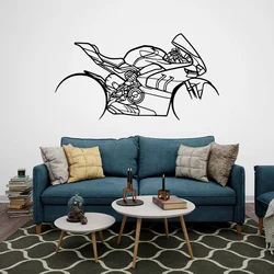 Motorcycle Silhouette Wall Art Decals Vinyl Home Decor Boys Room Garage Motorbike Dirt Bike Sticker Motorcycle Loves Mural A642