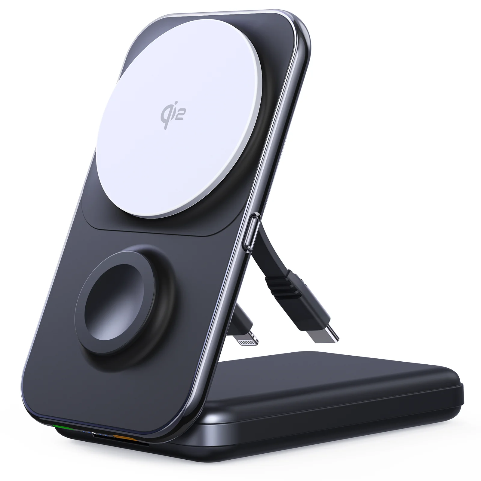 New Qi2 magnetic folding wireless power bank for Apple iPhone15promax 14/13 big capacity power supply phone holder
