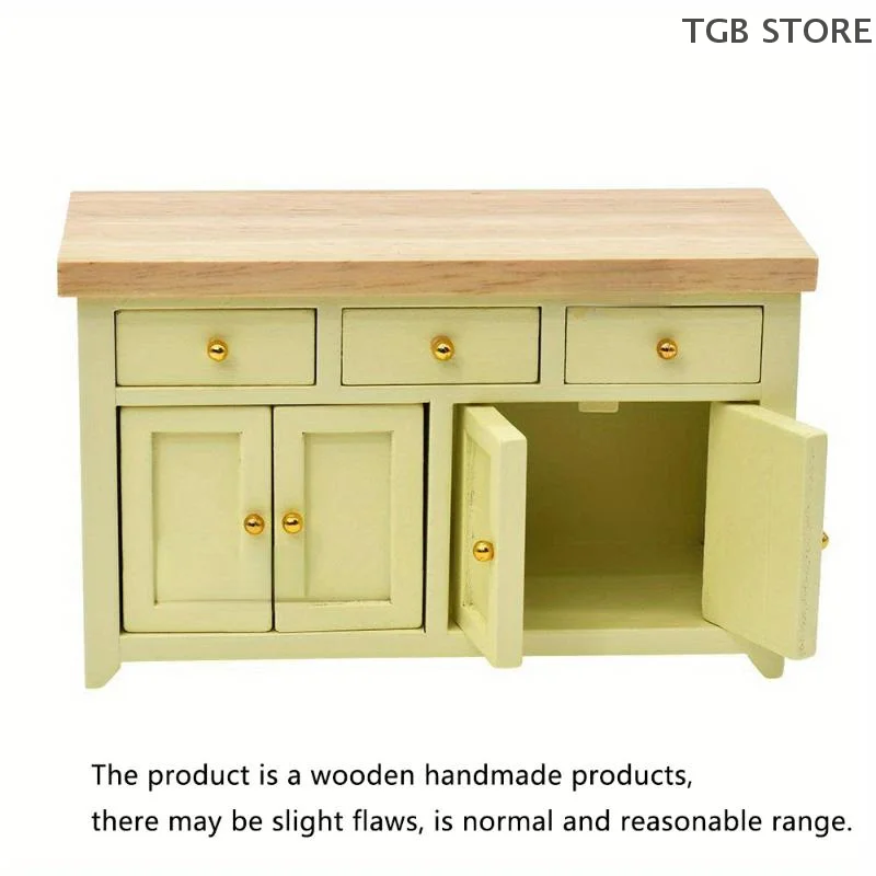 

1Pcs Mini Decoration Cabinet Living Room Miniature Birch Simulation Storage Cabinet DIY Accessories