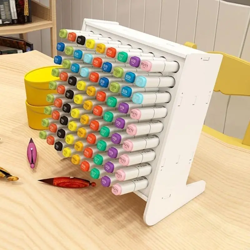 CORA 45/81 Slots Tilted Marker Storage Holders Crayon Pen Holders For Artists Student