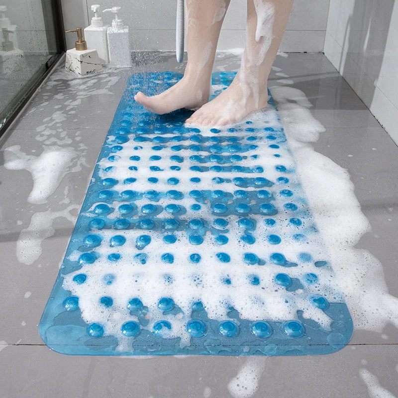 

PVC Bathroom Non-slip Mat Bathtub Massage Mat Household Carpet Mat Shower Room Floor Mat with Suction Cup 100*40CM
