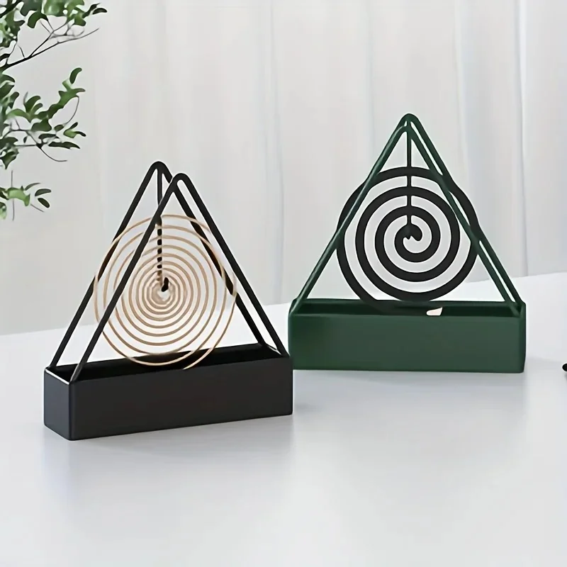 Triangular Simple Mosquito-repellent Incense Holder Household Burned Incense Dust Collect Base Vertical Incense