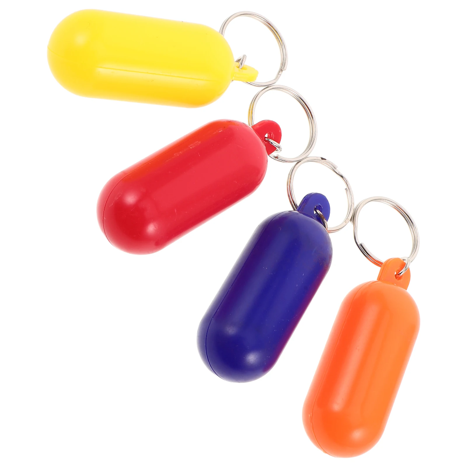 4Pcs Floating Keychain Bright Durable Plastic Buoyant Keyring for Boating Kayak Pool and Beach The Pool Keychain