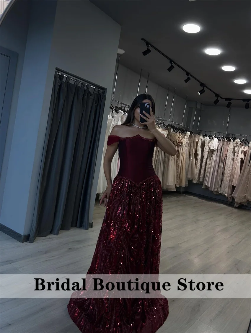 Robe de soirée bordeaux élégante avec perles, arabie saoudite, avec châle, robe de soirée de mariage, robe de bal personnalisée