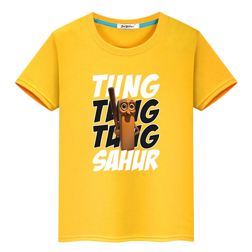 تي شيرت للأطفال الأولاد 10 سنوات 100% قطن تي شيرت y2k تونغ تونغ صحور مطبوع عليه رسوم كارتونية تي شيرت أنيمي قصير لطيف ملابس أطفال بناتي #3