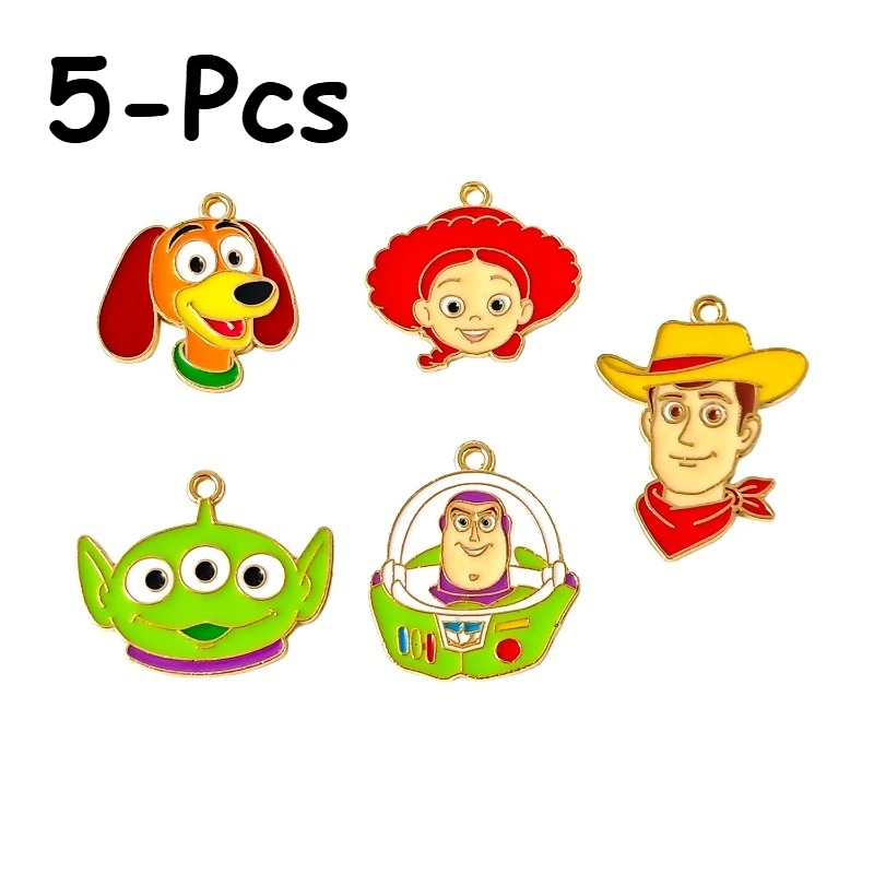 Cartoon Anime Toy Story Buzz Lightyear Accessories, DIY Enamel Alloy Keychains, Phone Charms, Necklaces, Bag Pendants Ornaments