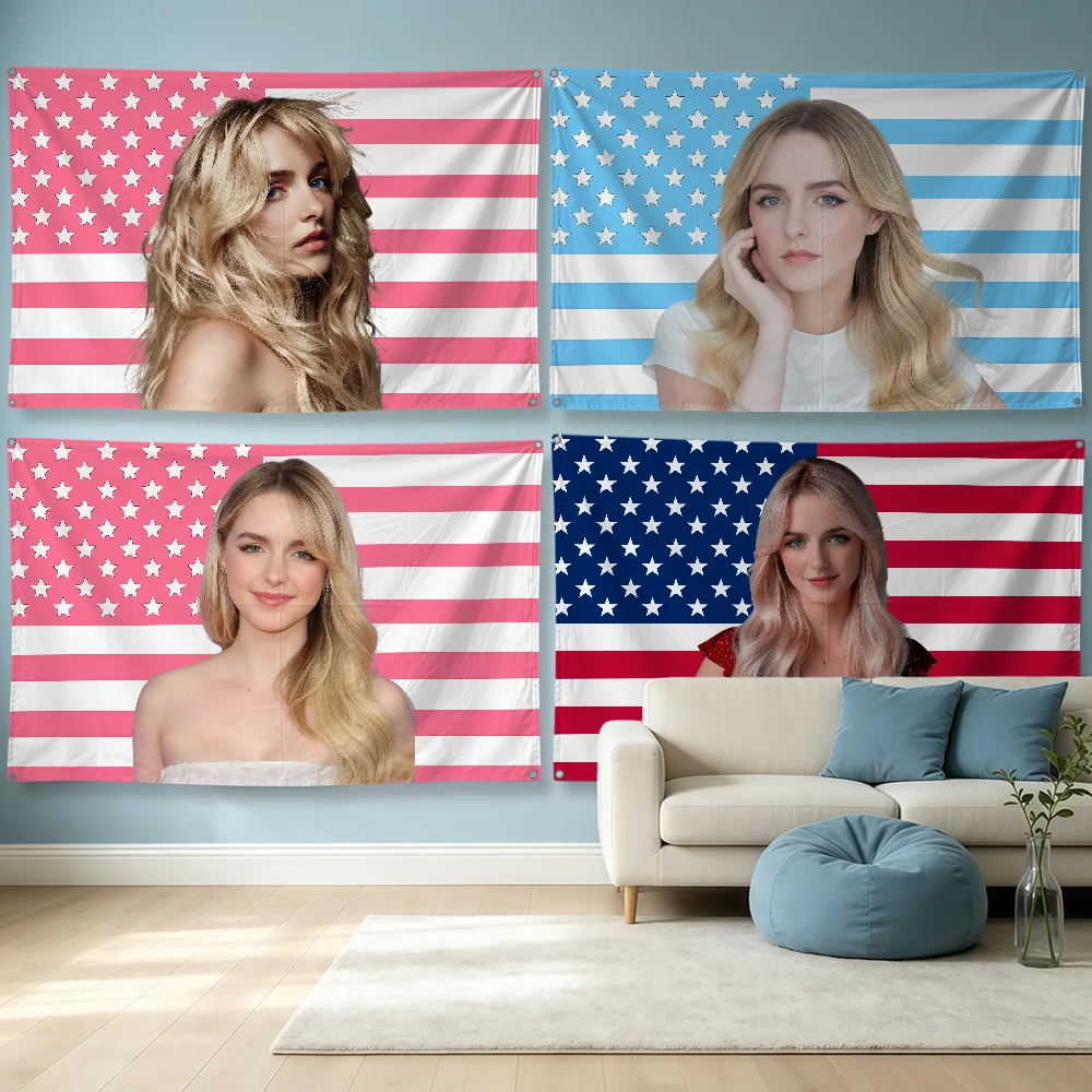 Actor M-Mckenna Grace Flag Polyester Banner Flags For Party Bar Club Outdoor Interior Wall Paper Decoration Banner Fans Gift