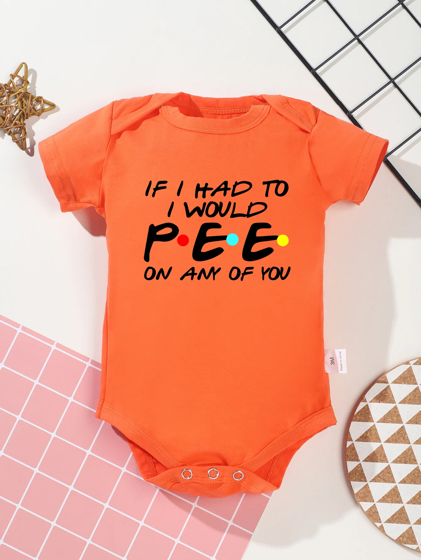 Newborn Short Sleeve Toddler Rompers Baby Boy Girl Bodysuit Infant Jumpsuit Fashion If I Had To I Would Pee On Any of You