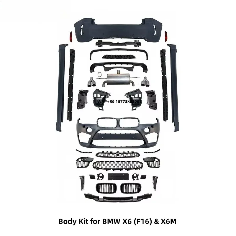

Body Kit Suitable for X6 F16 Upgraded MX6 Front and Rear Bumpers, Wheel Arches, Side Skirts, Tail Throats, 14-19 Front Rear