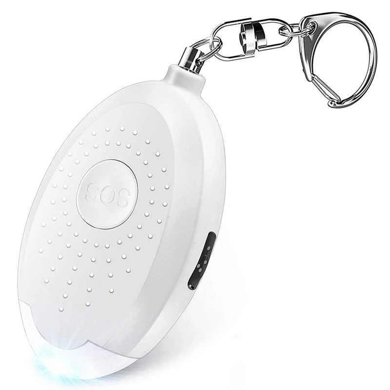 

Personal Safety Alarm, Safe Sound Personal Alarm, 130DB USB Charged Personal Security Alarm Keychain With LED Lights