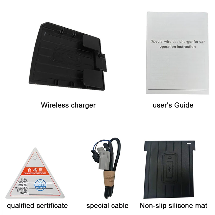 شاحن لاسلكي بقدرة 15 وات، لوحة شحن سريعة للهاتف QI خاصة على متن كاديلاك XT4 2017 2018 2019 2020 شاحن تحريض السيارة