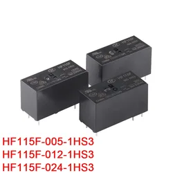 5Pcs/2Pcs Relay JQX HF115F-005-1HS3AF HF115F-012-1HS3AF HF115F-024-1HS3AF 1HS3A 6Pin 16A 5V 12V 24V Power Relay