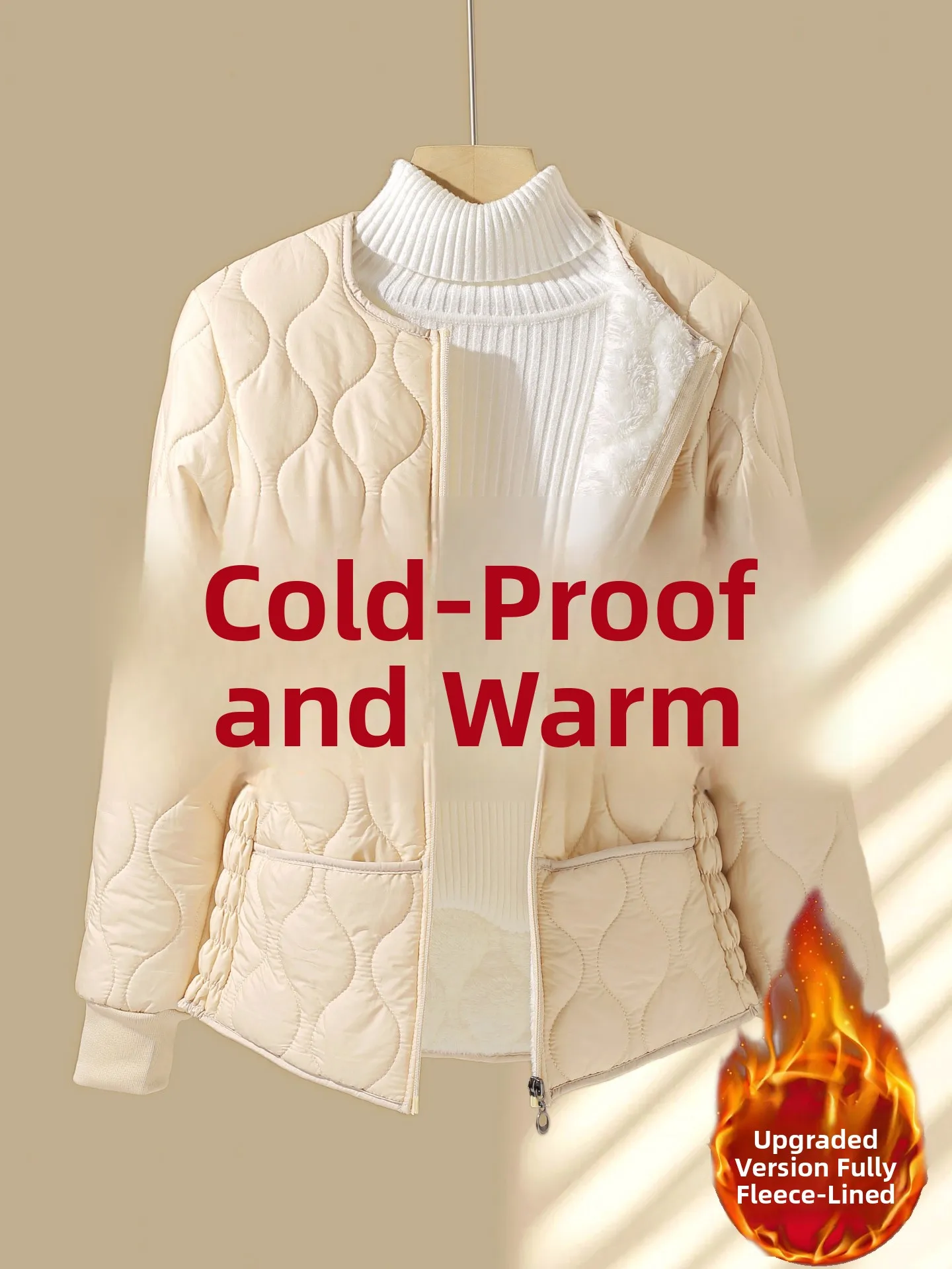 

Warm Cotton Jaet Inner Liner for Women Office Home Use Home Protection down Cotton Coat Medical Teacher Inner Wear Small Co...