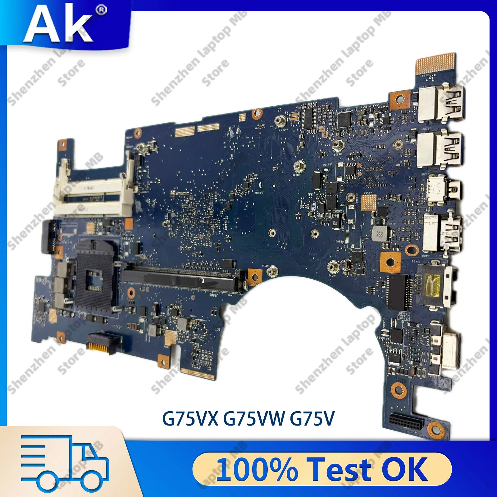 G75VW Notebook Mainboard For ASUS ROG 2D G75V G75VW G75VX This item is in stock 100% tests OK fast shipping