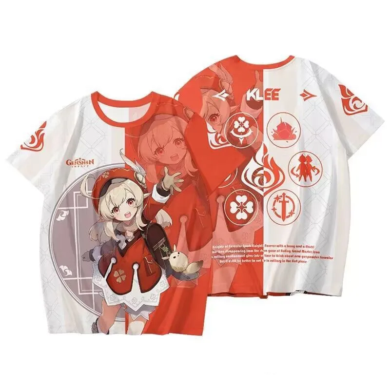 Game Genshin Impact T-shirts Raiden Shogun Print 3D Unisex Cosplay Costume Street Harajuku y2k Top Short Sleeve Round Neck Tee
